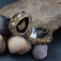 Image 1 of 42MM (1.65") Plugs - Epoxy Resin GEODE Collection - Stretched Ears