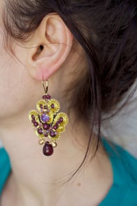 Image 5 of Just like magic - boucles d'oreilles métallisées - Fermoirs dormeuses Gold Filled 14 ct