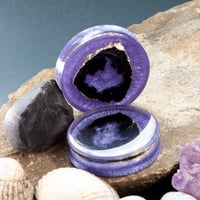 Image 1 of 46MM (1.81") Plugs - Epoxy Resin GEODE Collection - Stretched Ears