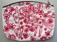Image 1 of Handpainted painted zip pouch 