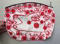 Image 2 of Handpainted painted zip pouch 