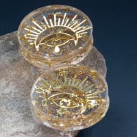 Image 2 of 50MM (2") Plugs - Epoxy Resin GEODE Collection - Stretched Ears