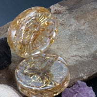 Image 3 of 50MM (2") Plugs - Epoxy Resin GEODE Collection - Stretched Ears