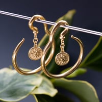 Image 1 of BASK - Golden Ear Hangers - For Stretched Ears - Golden Ear Weights
