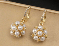 Image 1 of Pearls and Rhinestones Earrings