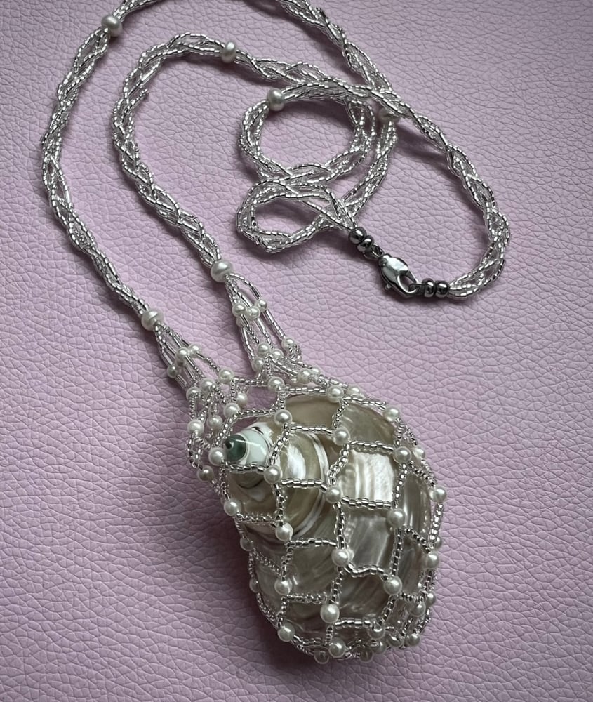 Image of Dream catcher beaded necklace