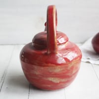 Image 9 of Red Teapot, Handcrafted Nature Themed, 24 Ounce "Discounted Second" Sale