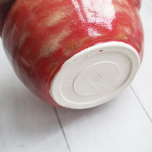 Image of Red Teapot, Handcrafted Nature Themed, 24 Ounce "Discounted Second" Sale