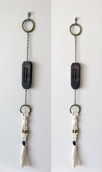 Image 2 of House Charm - Sword with Macrame Tassel - Black Walnut