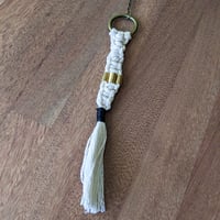 Image 3 of House Charm - Sword with Macrame Tassel - Black Walnut