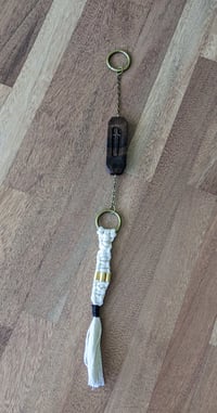 Image 1 of House Charm - Sword with Macrame Tassel - Black Walnut