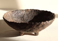 Image 4 of Bronze paper mache  bowl on 4 legs.