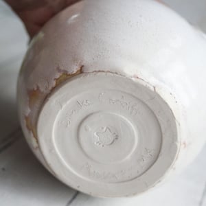 Image of Charming Rustic Creamy White Teapot, Handcrafted 20 Ounce "Discounted Second" Sale