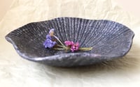 Image 4 of Charming wavy paper mache bowl in shades of silver.