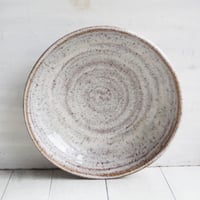 Image 4 of Handcrafted Rustic Shallow Bowl in Toasted Marshmallow Glaze, "My Favorite Plate", Made in USA