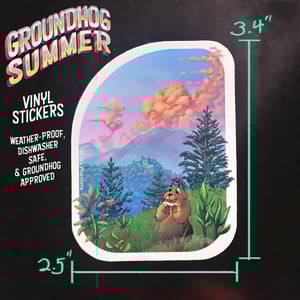 Image of Groundhog Summer - 3in vinyl stickers