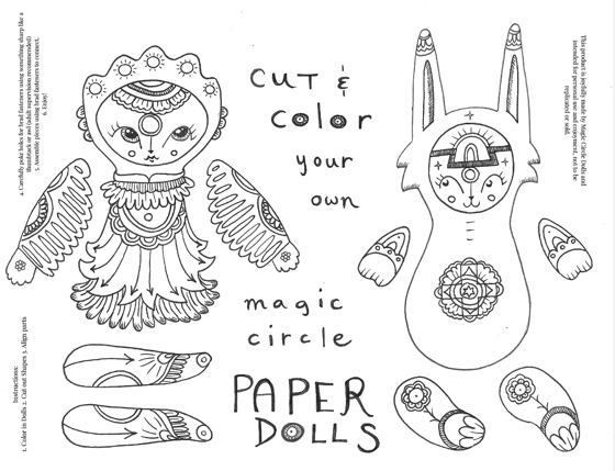 Image of (PDF) Color your own PAPER DOLL
