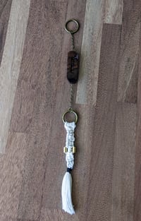 Image 1 of House Charm - Bardiche with Macrame Tassel - Black Walnut II