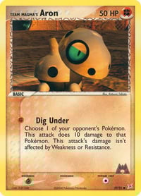 Team Magma's Aron - 59/95 - Team Magma vs Team Aqua (MA) - Moderately Played