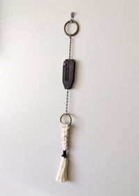 Image 4 of House Charm - Misericord with Macrame Tassel - Black Walnut I