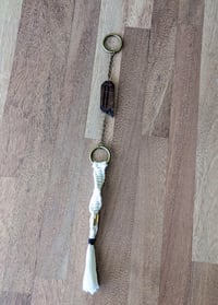 Image 1 of House Charm - Misericord with Macrame Tassel - Black Walnut III