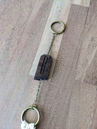 Image 2 of House Charm - Misericord with Macrame Tassel - Black Walnut IV