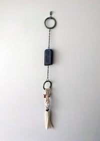 Image 3 of House Charm - Misericord with Macrame Tassel - Black Walnut IV