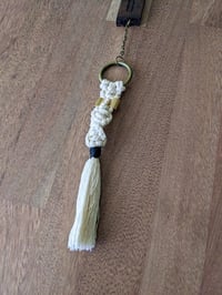 Image 4 of House Charm - Misericord with Macrame Tassel - Black Walnut IV