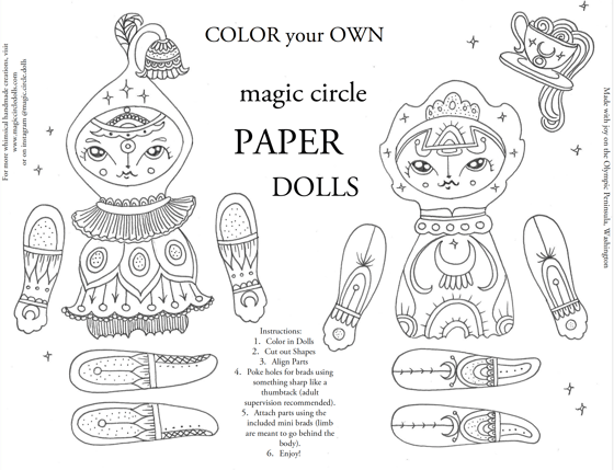 Image of (PDF) Light Wanderer and the Magic Teacup Paper Story Doll
