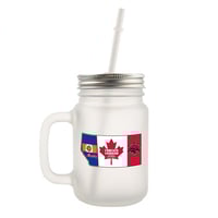 Image 4 of AB Forever Canadian 7Stars Turtle Island Trilingual 12oz Mason Jar Mug 