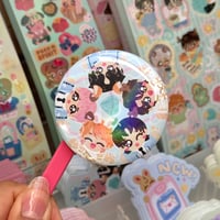 Image 1 of SHINing Diamond Holo Button Pin