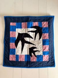 Image 1 of Swallows Wall Hanging- Navy and pink 