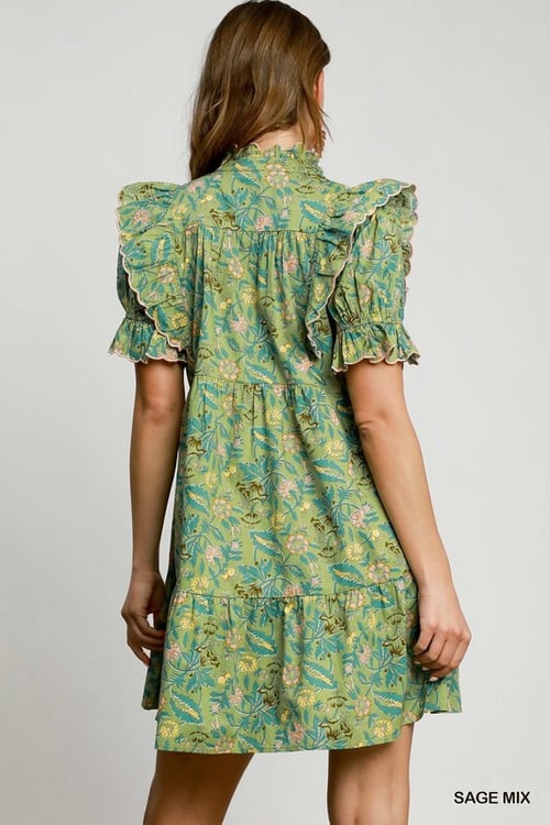 Image of FLORAL TIERED DRESS