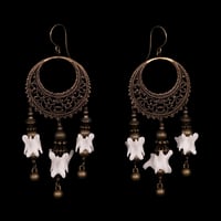 Image 1 of "Yuri" Vertebrae Bone Earrings