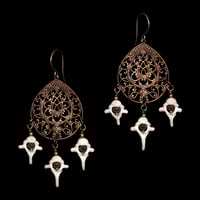 Image 2 of "Aubrey" Vertebrae Bone Earrings