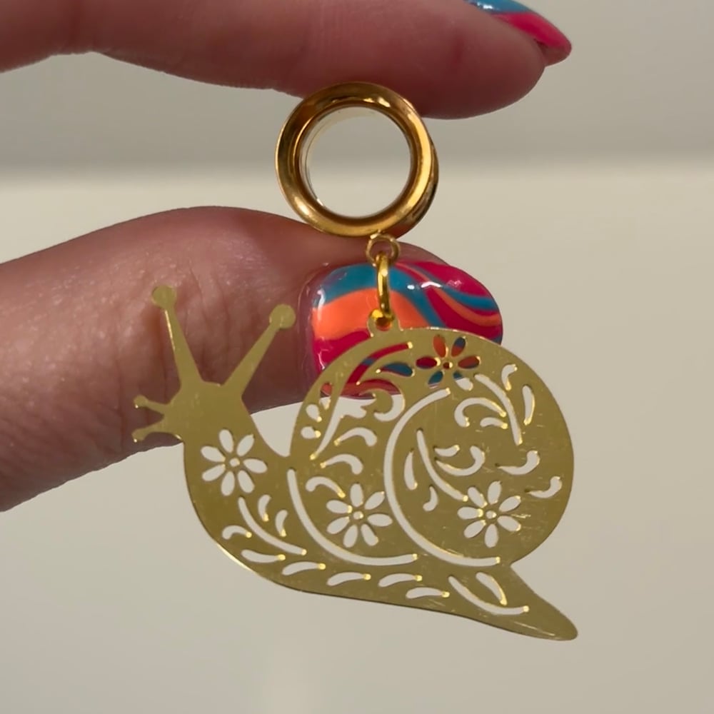 Image of Floral Snail Dangles (sizes 4g-2")
