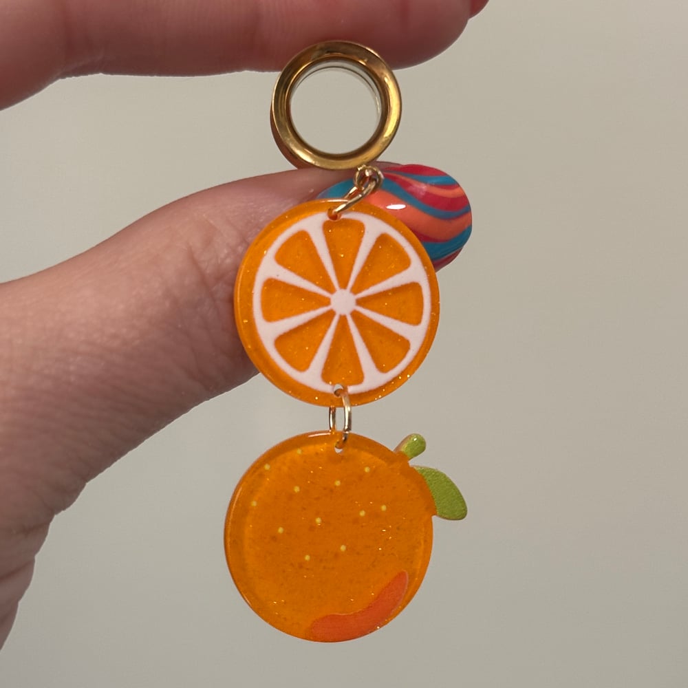 Image of Orange Slice Dangles (sizes 4g-2")