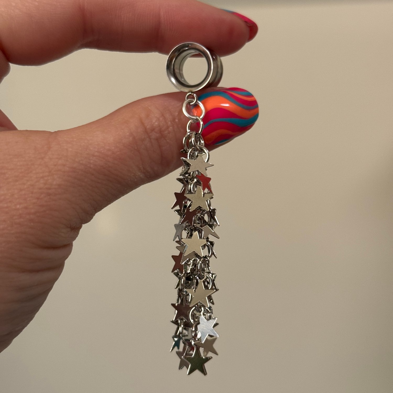 Image of Silver Star Dangles (sizes 4g-2")