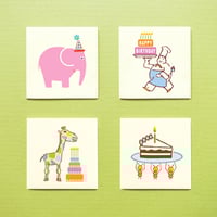 Image 1 of Birthday Mini Cards - Set of 4