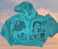 "Garden Dance" zipper hoodie Medium