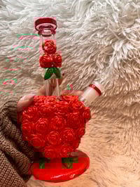 Image 5 of Red Roses 9 "Glass Bong  