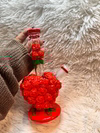 Image 6 of Red Roses 9 "Glass Bong  