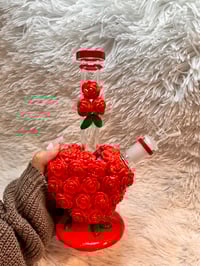 Image 7 of Red Roses 9 "Glass Bong  