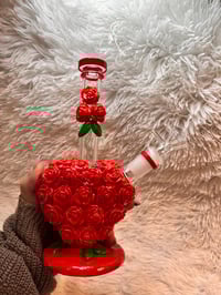Image 12 of Red Roses 9 "Glass Bong  