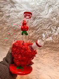 Image 4 of Red Roses 9 "Glass Bong  