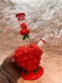 Image 13 of Red Roses 9 "Glass Bong  