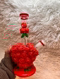 Image 20 of Red Roses 9 "Glass Bong  