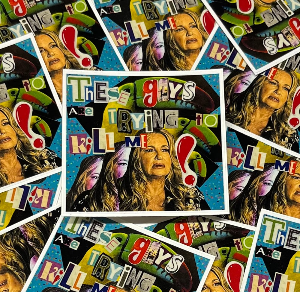 Image of White Lotus themed stickers