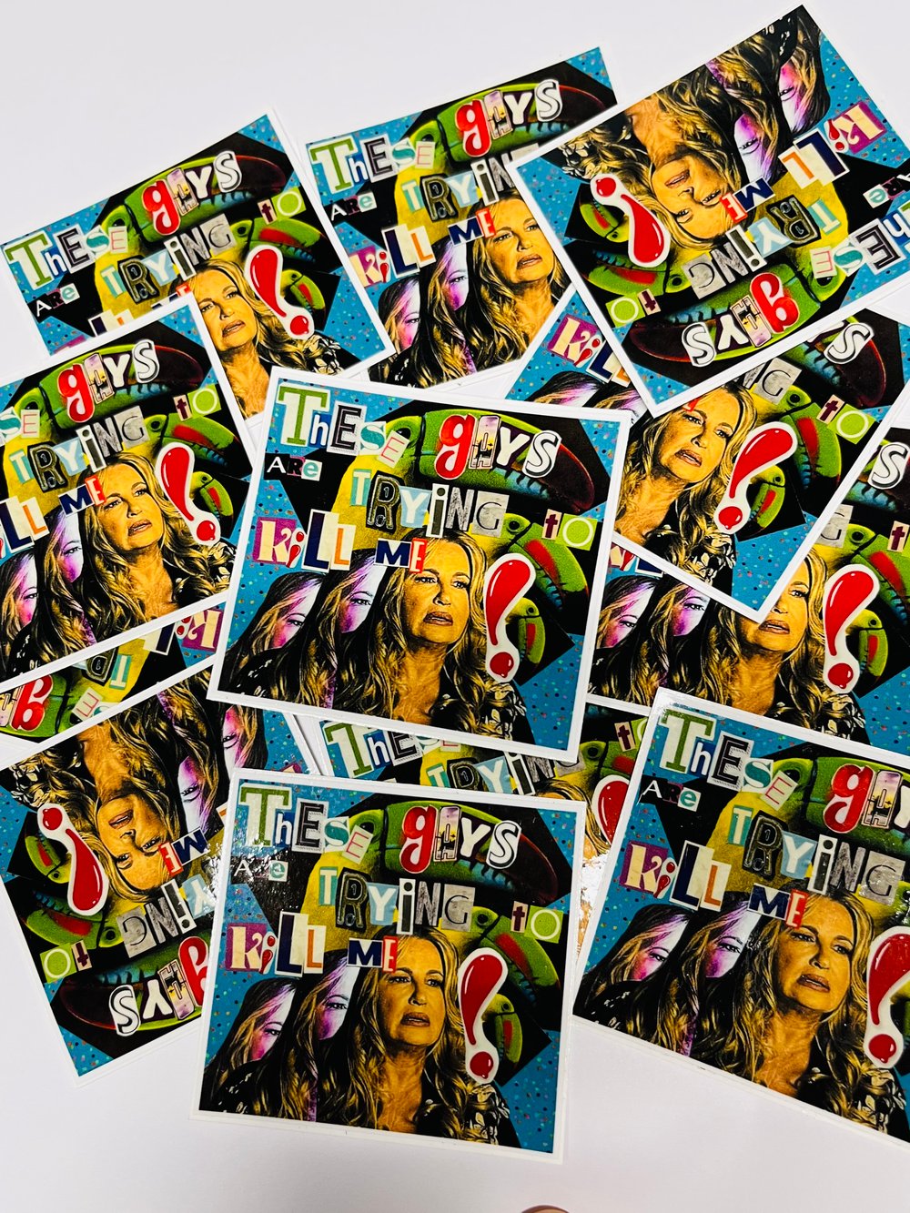 Image of White Lotus themed stickers