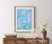 Image 3 of “Cotton Candy” Acrylic Painting Fine Art Print Wall Decor Abstract Fluid Art